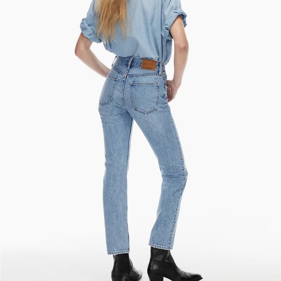 ARITZIA Denim Forum The Romy Mid Rise Straight Leg Jeans 30L NWT - Picture 12 of 12